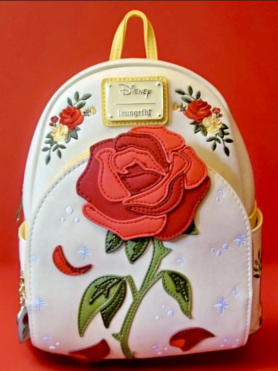 Loungefly Handbags - NEW w Tags Loungefly BELLE Enchanted ROSE Shimmer Backpack Beauty & the Beast